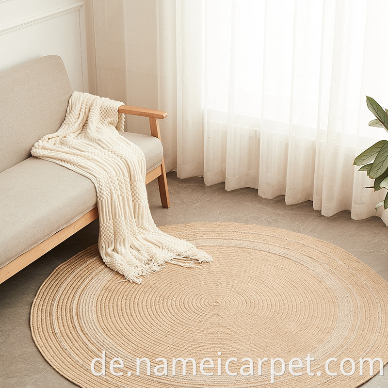 Jute Hemp Braided Wovencarpet Area Rug Floor Mats 38